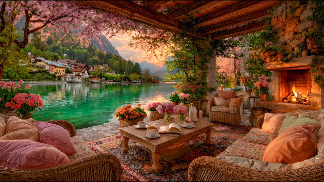 Relaxing Piano and Soft Fire 🌸 Healing Sleep Music for Insomnia and Deep Rest, Stress Relief