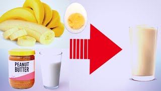Mix egg yolk and banana to gain weight mixed with milk at home #shorts