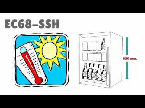 Tropical Alfresco Glass Door Fridge EC68 SSH Bar Fridges Australia 