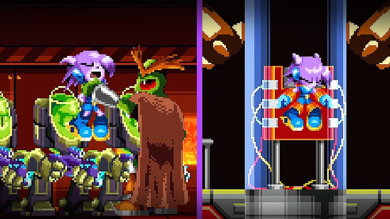 Sash Lilac【Damage · "Drown" · Cutscene · KO'd】-  Freedom Planetリョナ