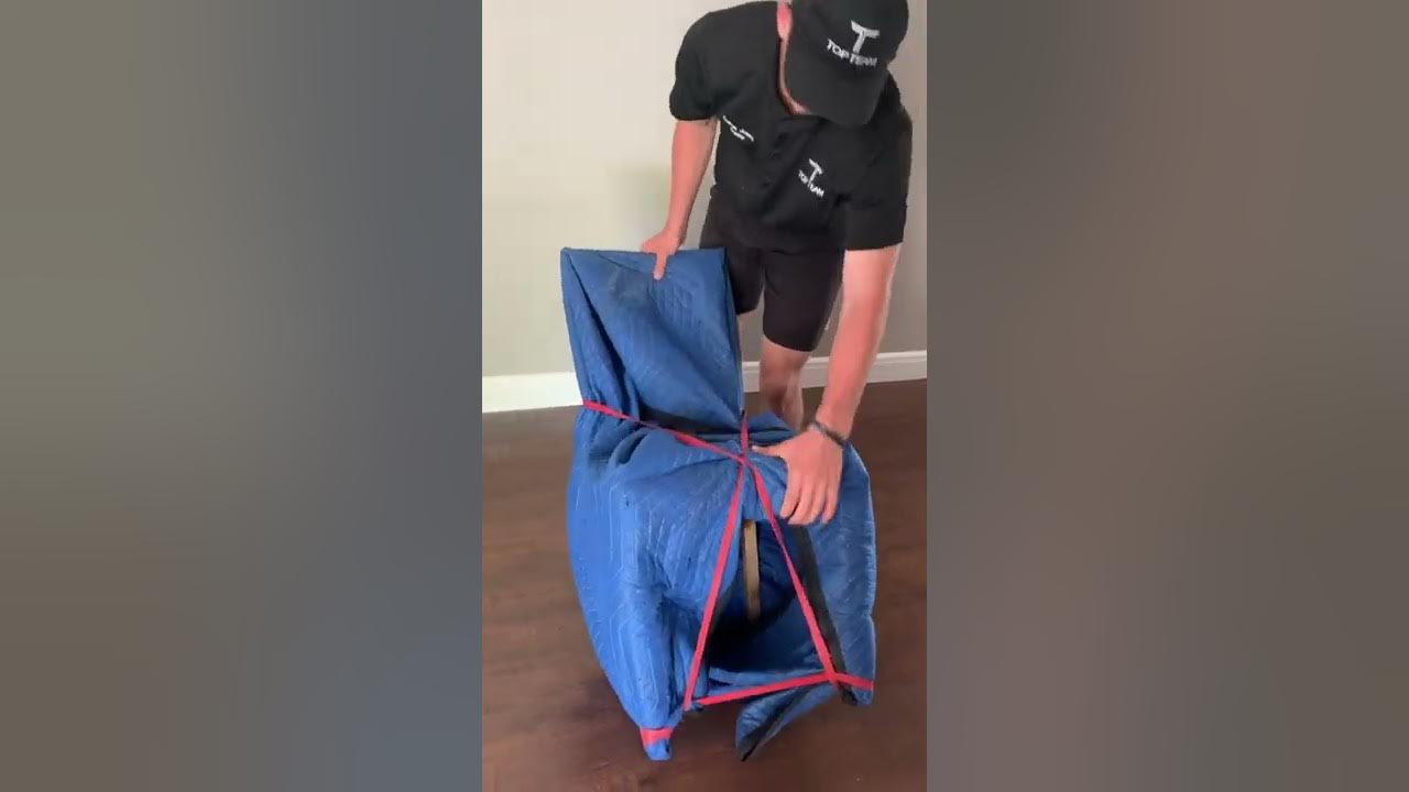 How to pad wrap a chair Top Team Moving Tutorial YouTube