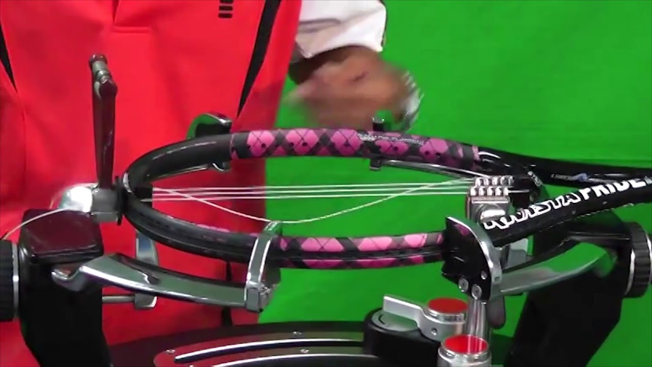 硬式テニスラケット メインストリング 縦糸 張り方 Youtube