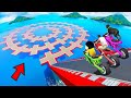 SHINCHAN AND FRANKLIN TRIED THE IMPOSSIBLE SQUARE SPIRAL CANS TRACK PARKOUR CHALLENGE GTA 5 GAMING 
