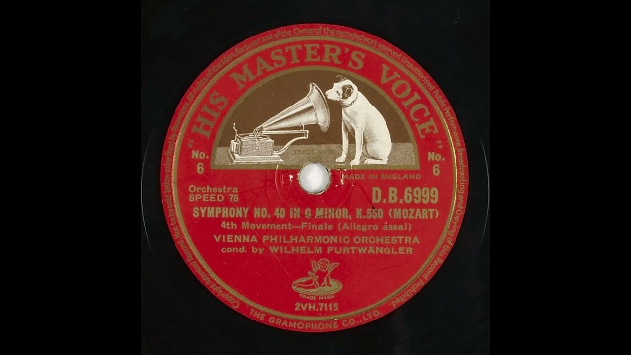 フルトヴェングラー, VPO／モーツァルト: 交響曲第40番 (1948年