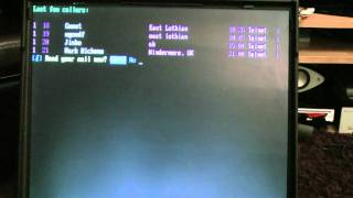 BBS connection via telphone using MS-DOS Kermit and LK250 keyboard