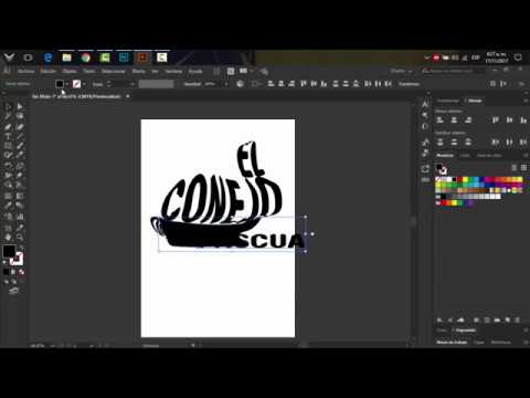 Ajustar un texto a una forma en Illustrator - YouTube