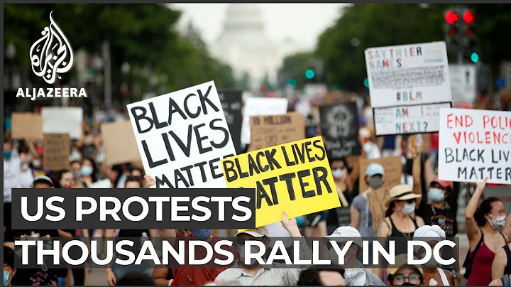 George Floyd: Tens of thousands rally in Washington, DC