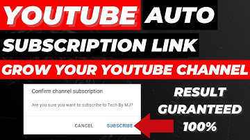 How to Create YouTube Auto Subscribe Link | Make an Auto-Generated Subscribe Link |subscribe link