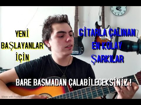 Baresiz Gitar Şarkıları ( Gitarla Çalınabilicek En Kolay Havalı 8 Şarkı ) Yeni Başlayanlar İçin