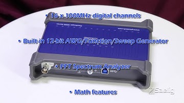PicoScope 3205D MSO 100MHz mixed-signal PC oscilloscope from Saelig - review of specs