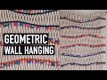 DIY Macrame Tutorial: Vertical Double Half Hitch Knot Geometric Wall Hanging Using Sari Silk Ribbon!