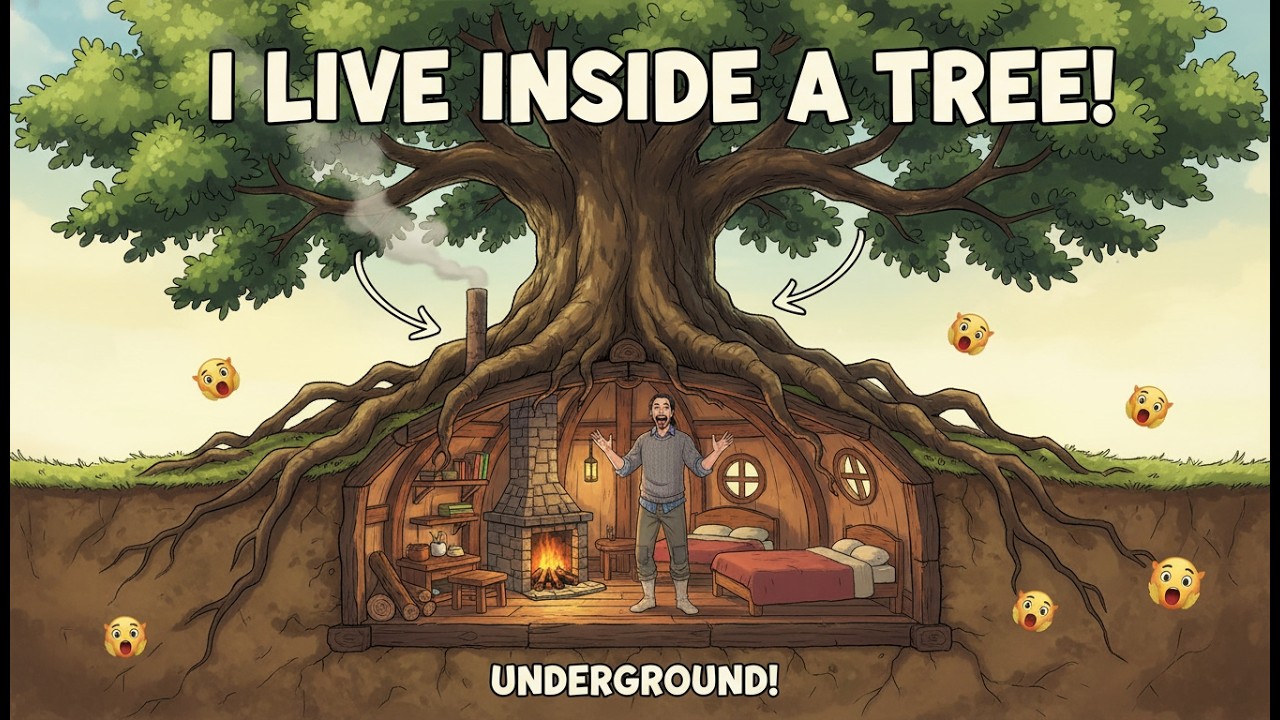 Building My Underground Forest Home  | Primitive Skills & Cozy Living 🌿🏠