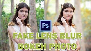 photoshop blur background lens bokeh tutorial fake