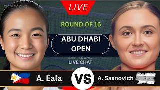 ALEXANDRA EALA 🇵🇭 VS ALIAKSANDRA SASNOVICH 🇧🇾 | ABU DHABI OPEN 2026 | LIVE SCORE & UPDATES 🎾 screenshot 1