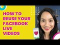 How to repurpose your Facebook Livestream content -  Social media content creation strategy