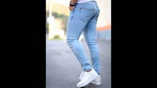 Mens Slim-Fit Light Blue Pct Brand Jeans Fashion Online Shopping Pctradingest