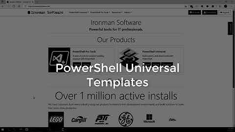 PowerShell Universal Templates