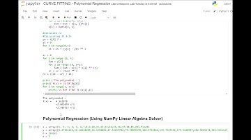 Polynomial Regression using Numpy - Python Code