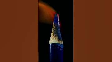 ASMR Object Closeup - Color Pencil Tip Burning with Fire #shorts #asmr #macro #object #shortfeed