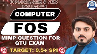 FUNDAMENTALS OPERATING SYSTEM MIMP QUESTION FOR GTU EXAM || ALL UNIT || DIPLOMA SEM 3 COMPUTER #gtu