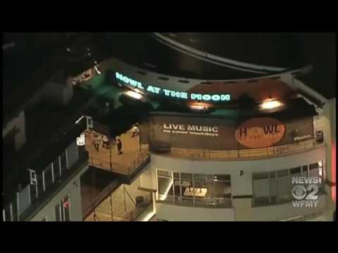 Crowd marching in Uptown Charlotte, North Carolina