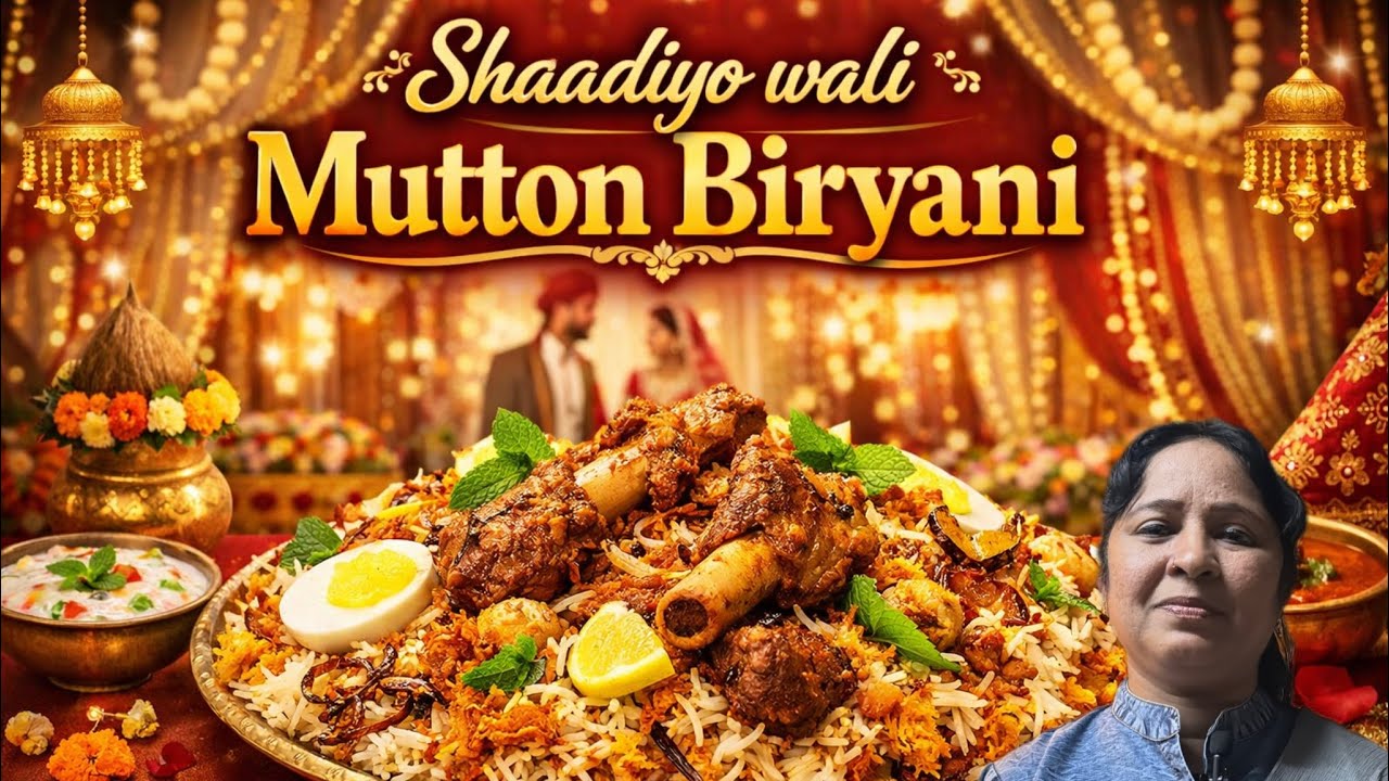 Shaadiyo Wali Mutton Biryani | Wedding Style Dum Biryani Recipe