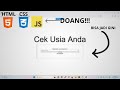 membuat website cek usia