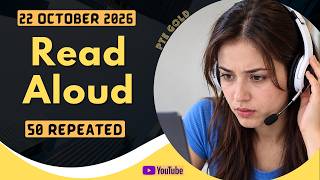 PTE Read Aloud ~ OCTOBER 2026 ~ MUST PRACTICE