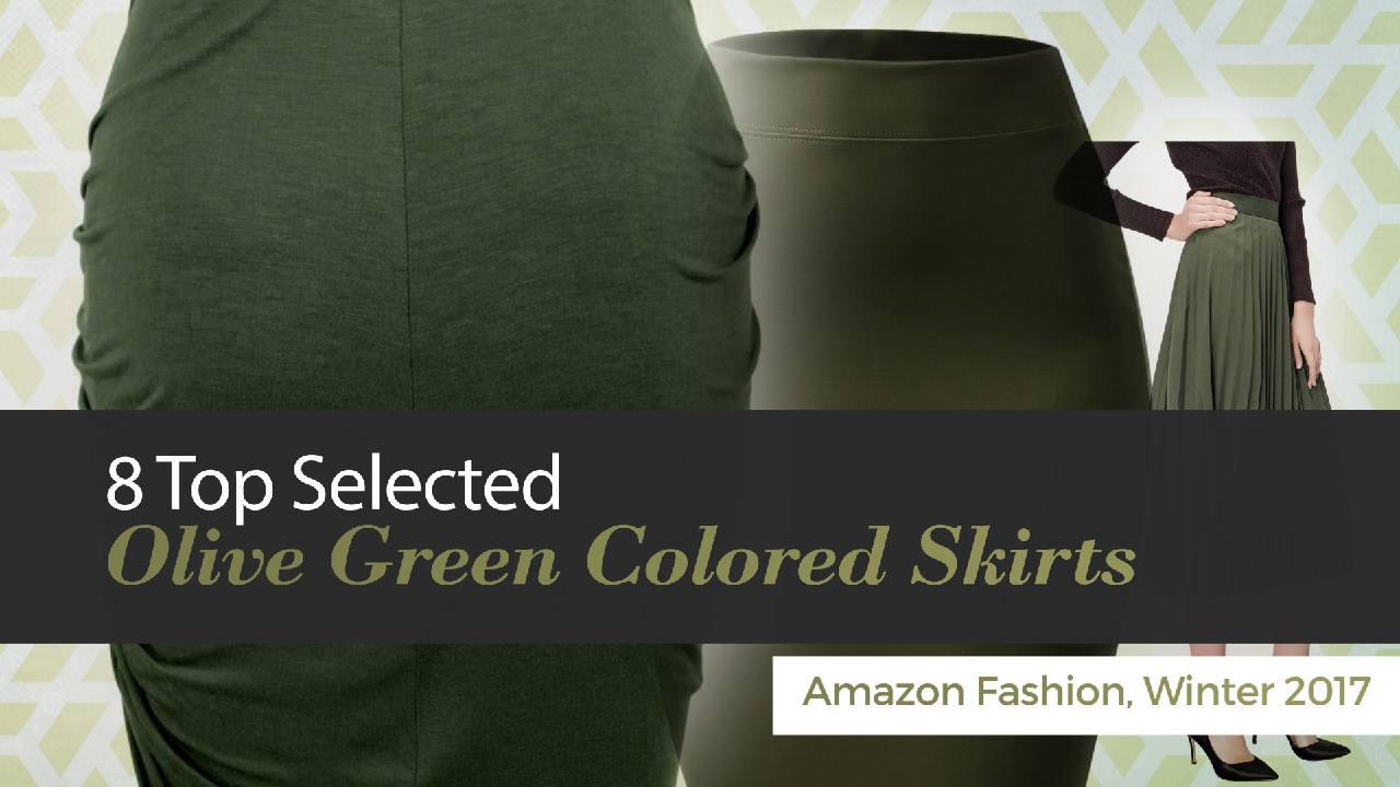 8 Top Selected Olive Green Colored Skirts Amazon Fashion, Winter 2017