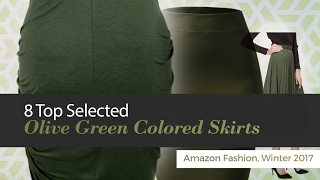 8 Top Selected Olive Green Colored Skirts Amazon Fashion, Winter 2017