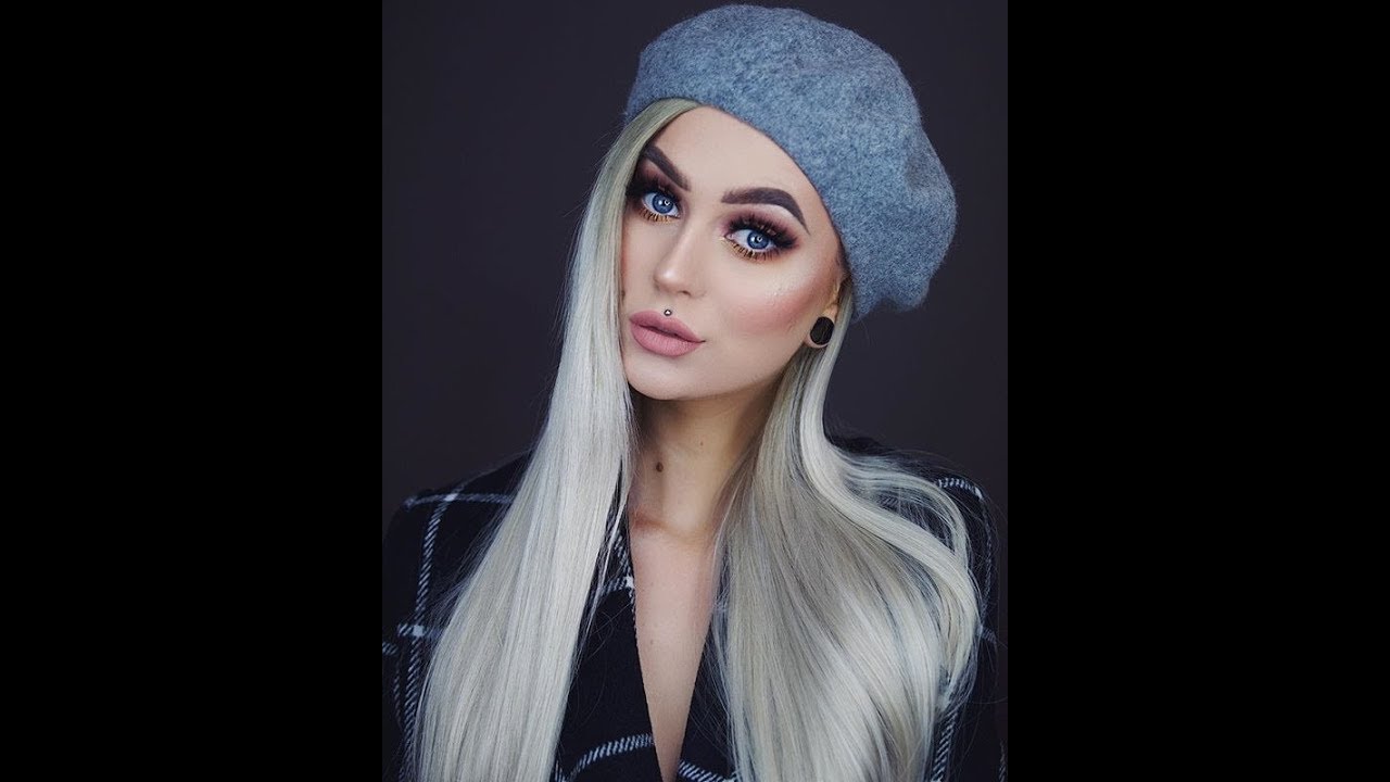 HEAHAIR Natural Ash Blonde Synthetic Lace Front Wig HS0002 with Makeup Tutorial