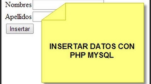 Insertar datos con php y mysql