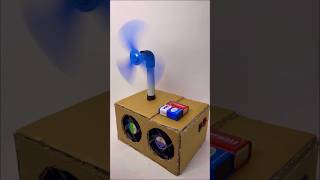 How to make best Air Cooler at home with Cardboard DC motor #shorts