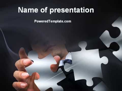 Solving Puzzle PowerPoint Template by PoweredTemplate.com