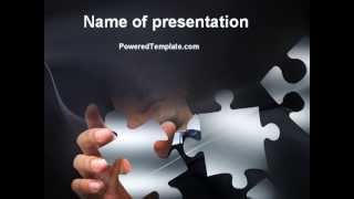 Solving Puzzle PowerPoint Template by PoweredTemplate.com