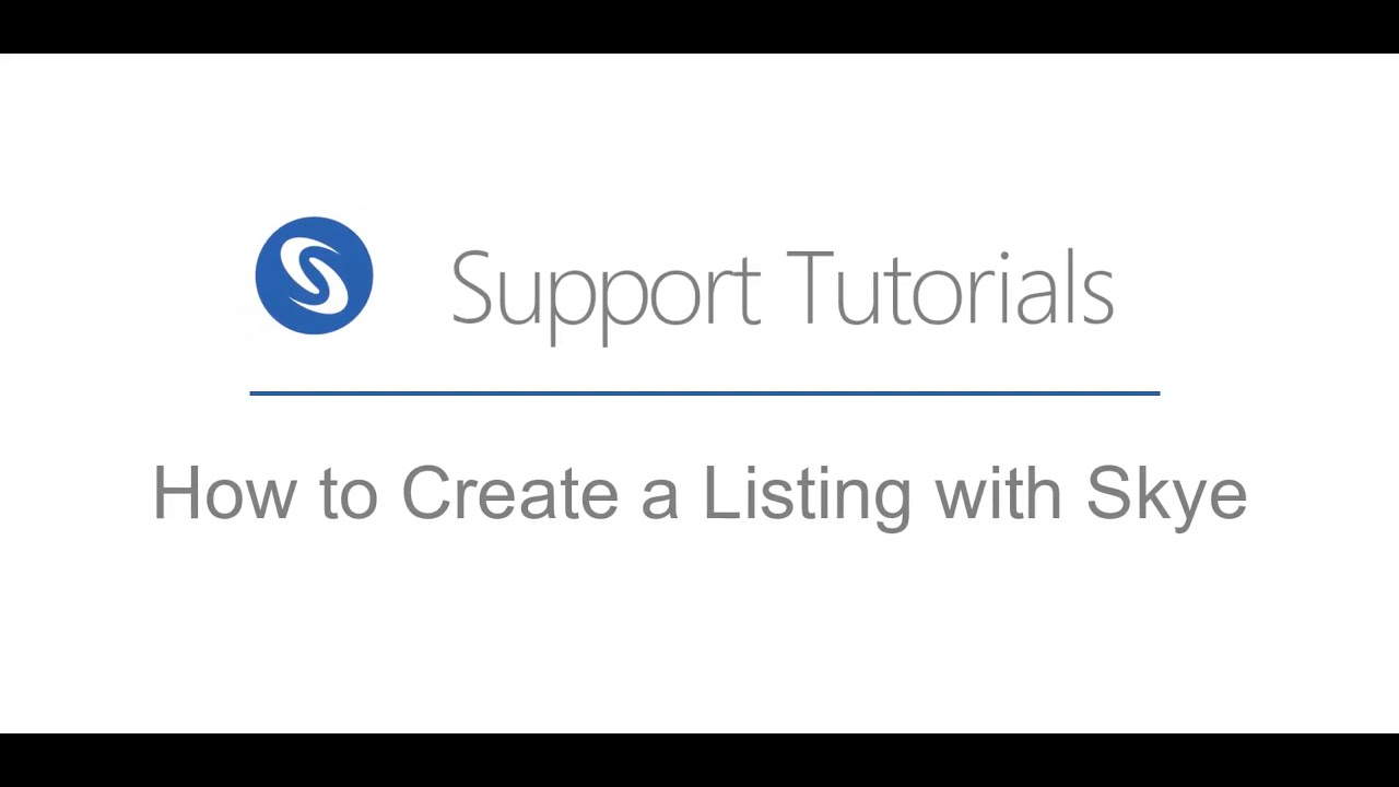 SkySlope - How to Create a Listing with Skye