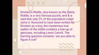Einstein's Logic Puzzle