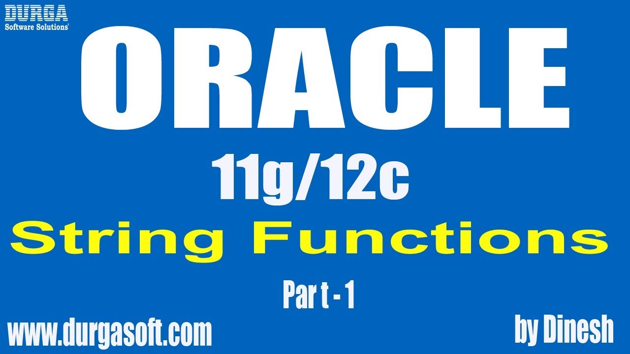 Oracle || String functions Part-1 by dinesh
