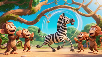 Zig-Zag Zebra Zoom | Fast & Fun Animal Rhyme for Kids | Speedy Safari Song