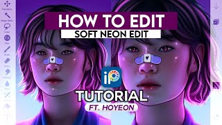 HOW TO EDIT | Soft Neon Edit Tutorial | ibisPaintX (Tutorial 23) Ft. Squid Game's Hoyeon screenshot 1