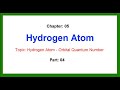 Hydrogen atom - Orbital quantum number