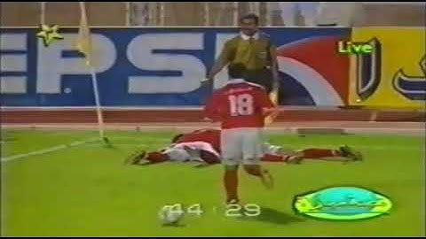 هدف وليد صلاح - مباراة الاهلى و الرجاء المغربى 3-1 نهائى البطولة العربية 1996