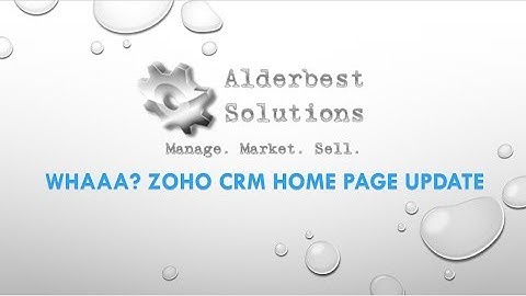 New - Zoho CRM Home Page Customization For Users