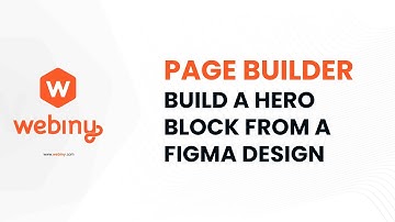 Webiny Page Builder - From Figma design to a page block
