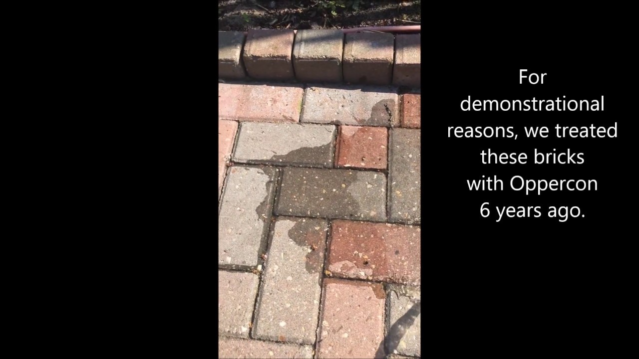 Oppercon - makes bricks and stones water repellent.
