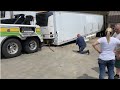 Landing gear collapsed with forklift inside | wrecker called | half the load ruined!