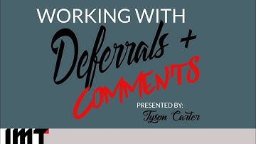 Working with Inspector Deferred Tasks & Comments