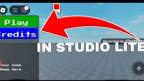 how to make a main menu in studio lite