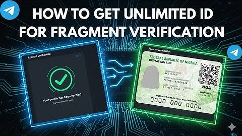 How To Get Telegram Fragment Verification With Free Id Card