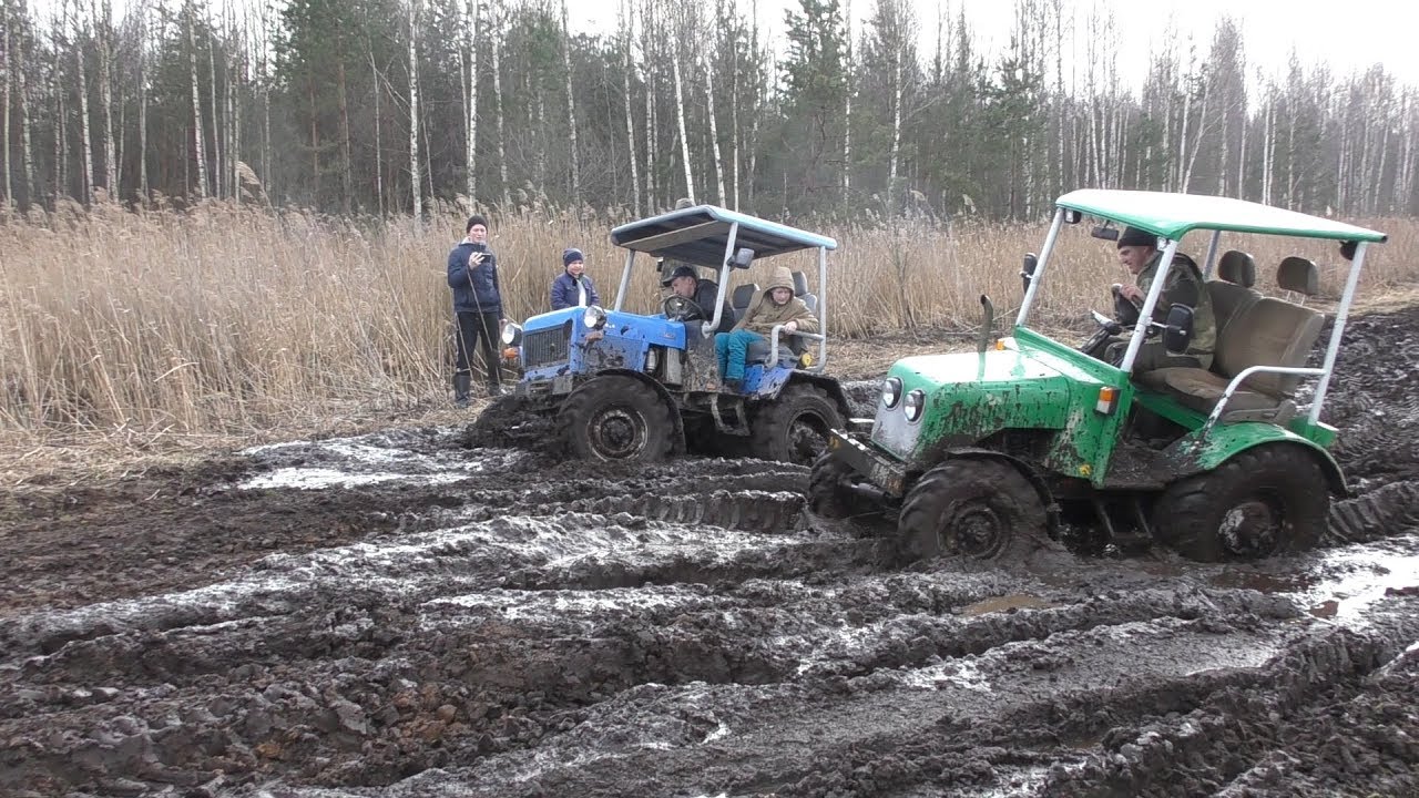 Самодельные  трактора 4x4 на бездорожье!!! Тракторный Off-Road